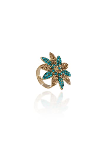 Fancy Finger Ring in Assorted color and Gold finish - CNB5485