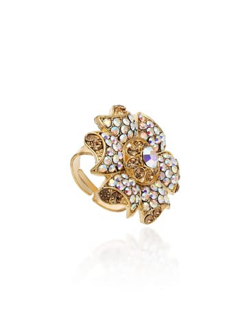 Fancy Finger Ring in Assorted color and Gold finish - CNB5470