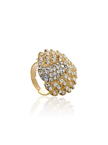 Fancy Finger Ring in Gold finish - CNB5527