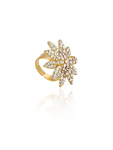 Fancy Finger Ring in Gold finish - CNB5537