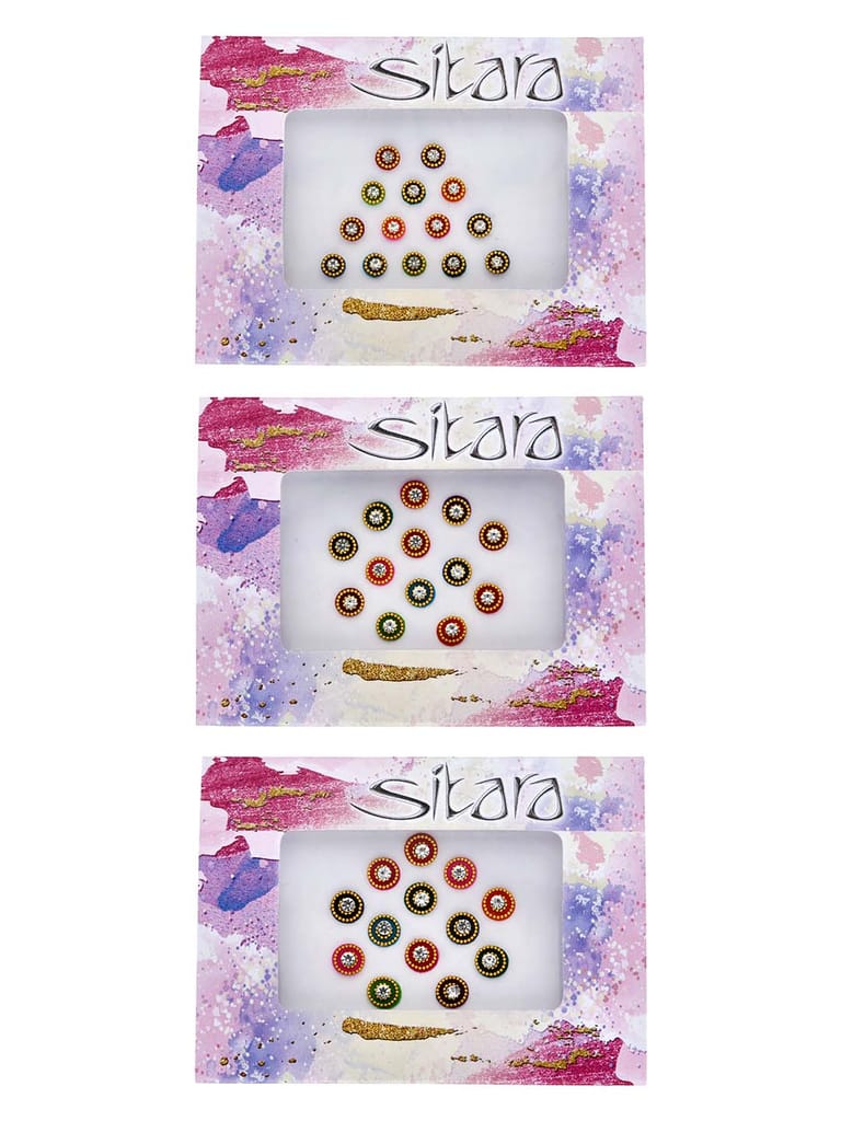 Traditional Bindis in Assorted color - BAR00135