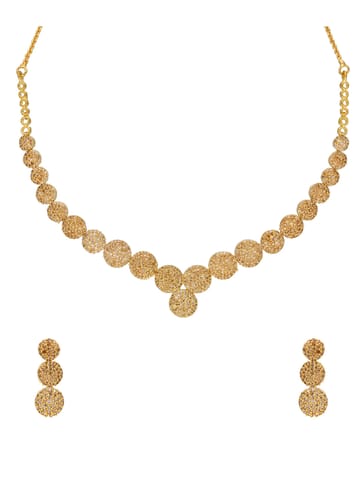 AD / CZ Necklace Set in Gold finish - CNB1236
