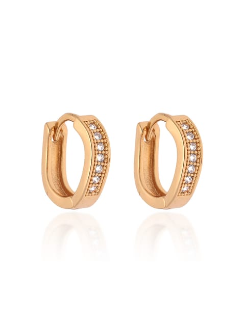 AD / CZ Bali type Earrings in Gold finish - CNB16281