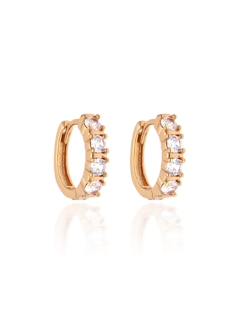 AD / CZ Bali type Earrings in Gold finish - CNB16295
