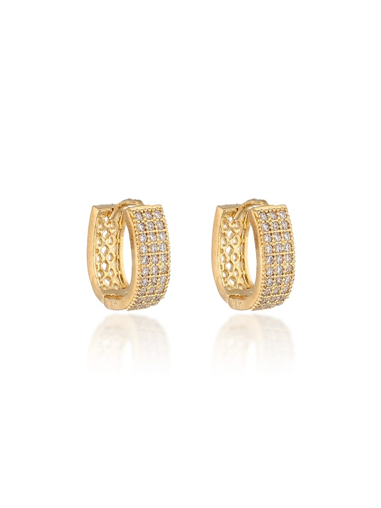 AD / CZ Bali type Earrings in Gold finish - AYC298GO