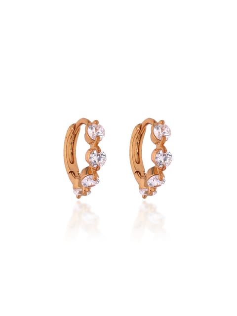 AD / CZ Bali type Earrings in Gold finish - CNB19131