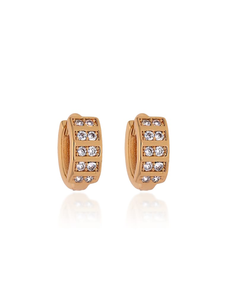AD / CZ Bali type Earrings in Gold finish - CNB19145