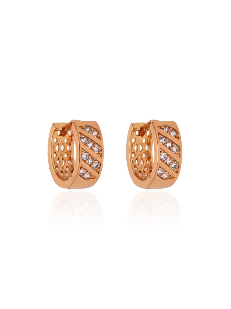AD / CZ Bali type Earrings in Gold finish - CNB19151