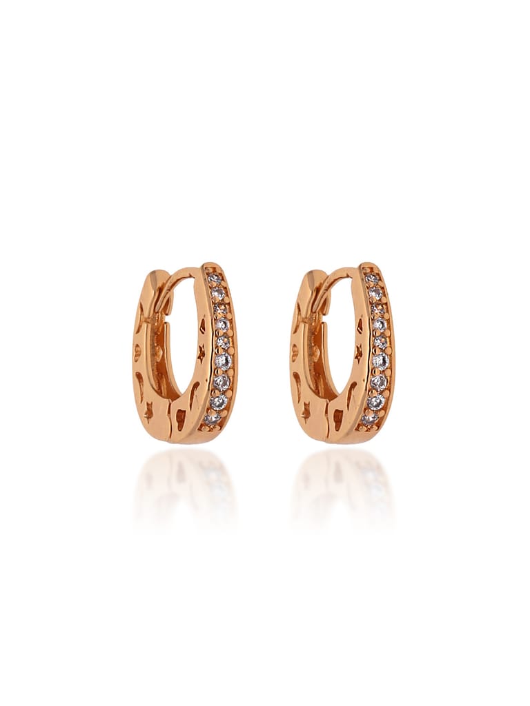 AD / CZ Bali type Earrings in Gold finish - CNB19153