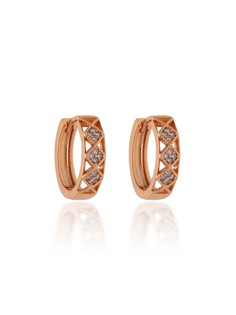 AD / CZ Bali type Earrings in Gold finish - CNB19155