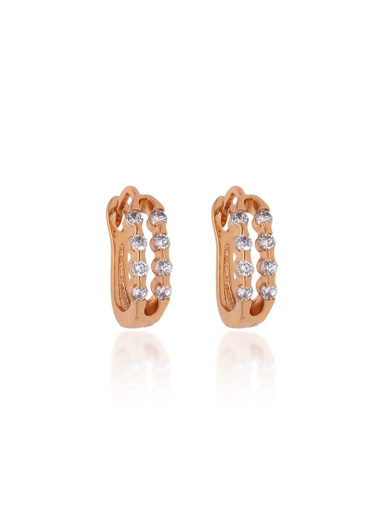 AD / CZ Bali type Earrings in Gold finish - CNB19157