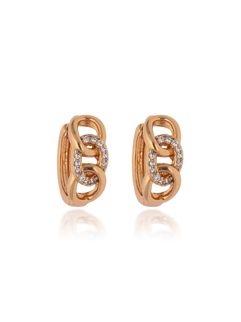 AD / CZ Bali type Earrings in Gold finish - CNB19160