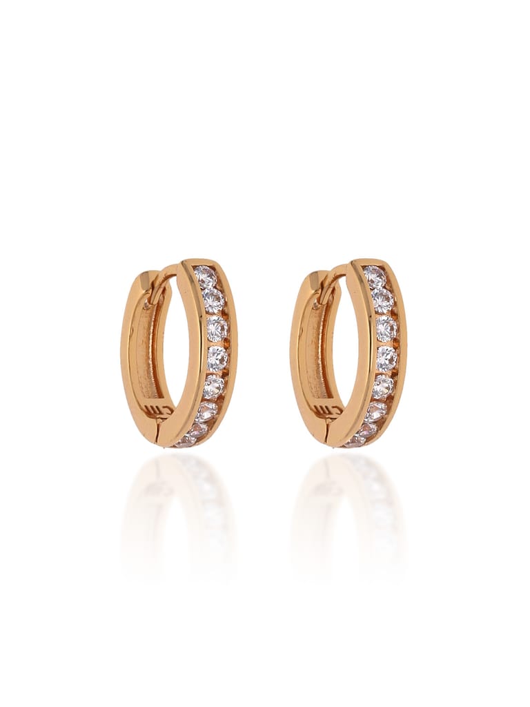 AD / CZ Bali type Earrings in Gold finish - CNB19162