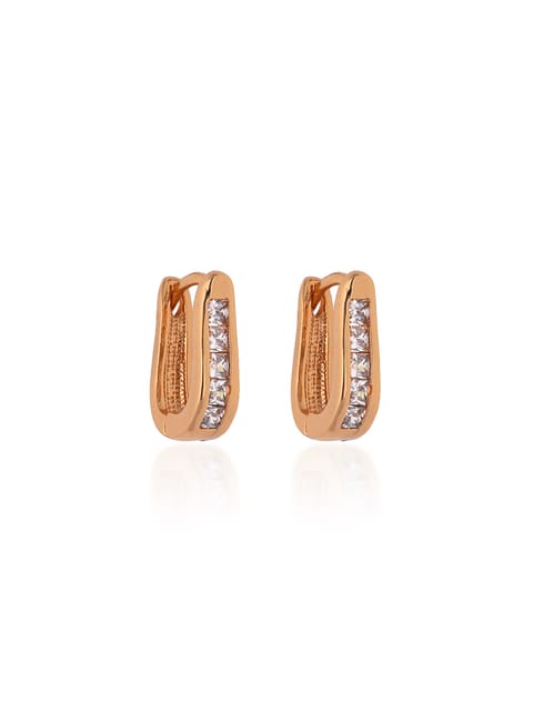 AD / CZ Bali type Earrings in Gold finish - CNB19163