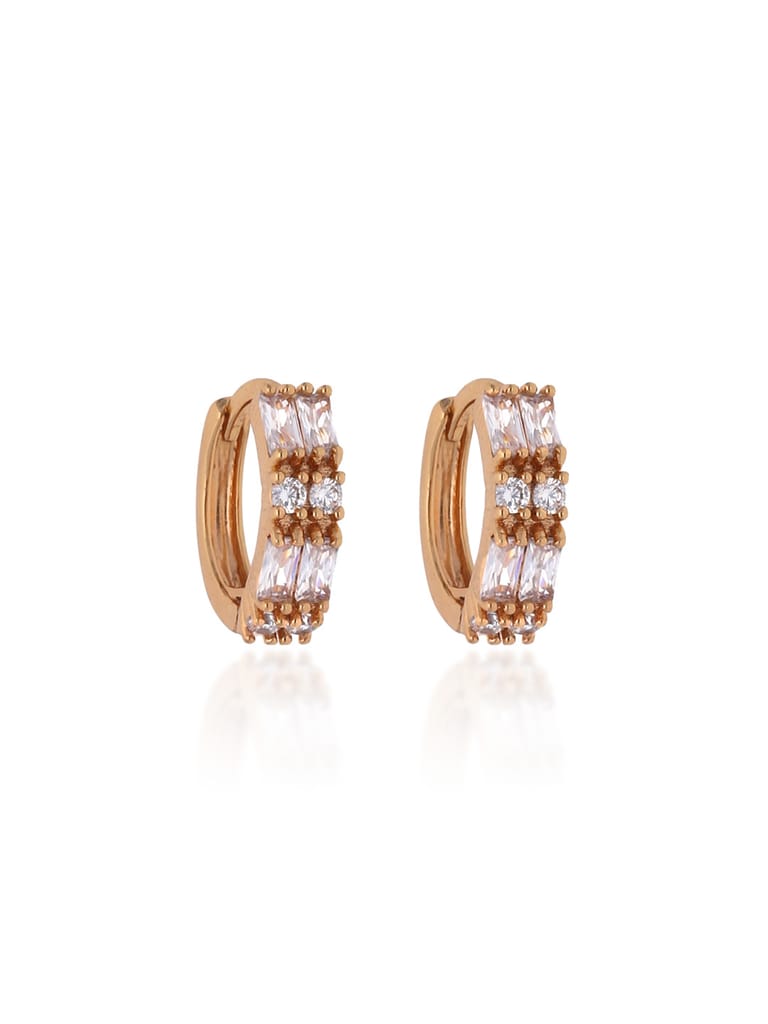 AD / CZ Bali type Earrings in Gold finish - CNB19189