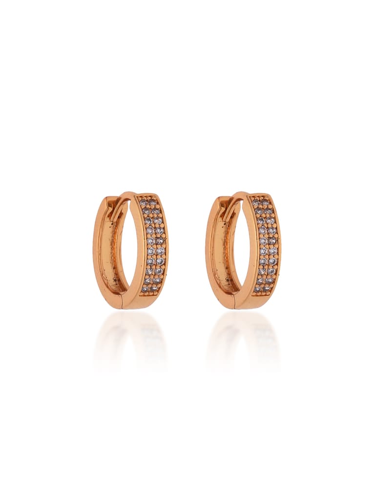 AD / CZ Bali type Earrings in Gold finish - CNB19197