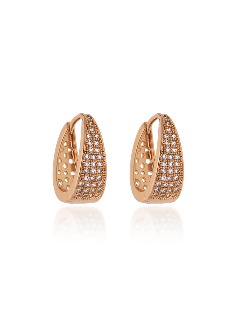AD / CZ Bali type Earrings in Gold finish - CNB19212