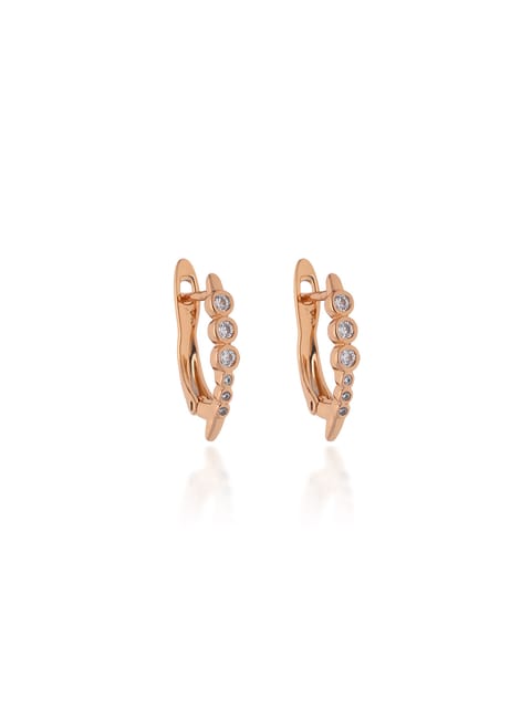 AD / CZ Bali type Earrings in Gold finish - CNB19226