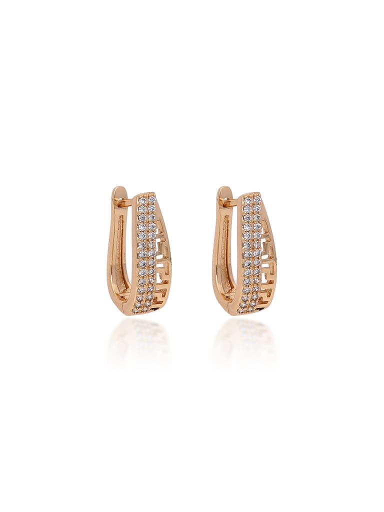 AD / CZ Bali type Earrings in Gold finish - CNB19270