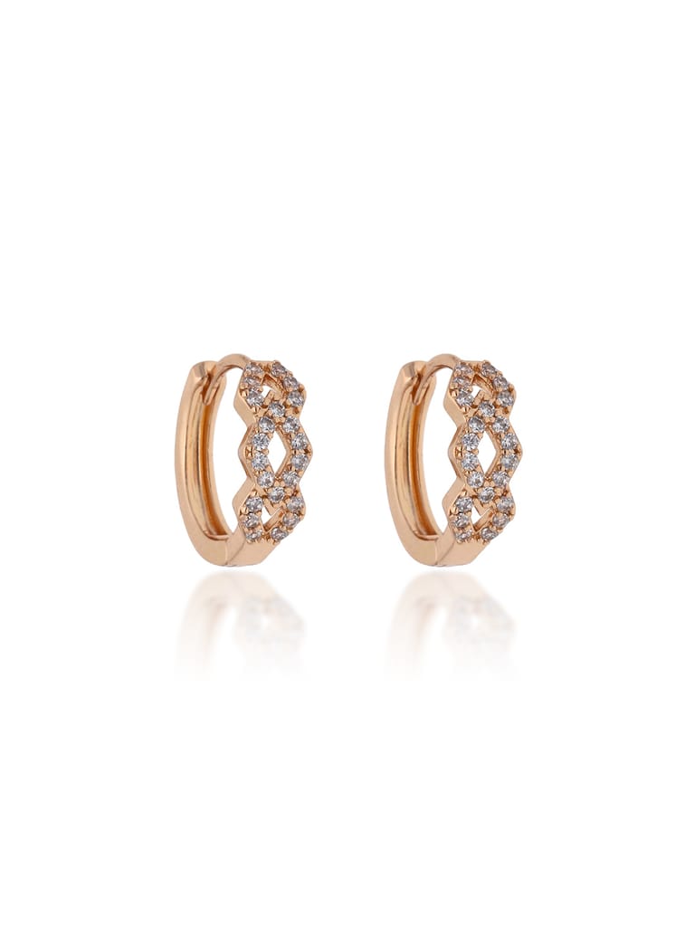 AD / CZ Bali type Earrings in Gold finish - CNB19274
