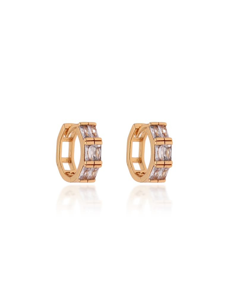 AD / CZ Bali type Earrings in Gold finish - CNB19276