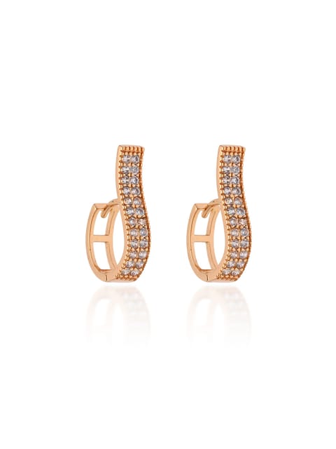 AD / CZ Bali type Earrings in Gold finish - CNB19277