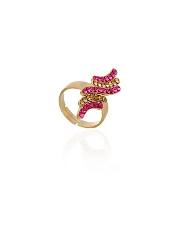 Fancy Finger Ring in Assorted color and Gold finish - CNB5432