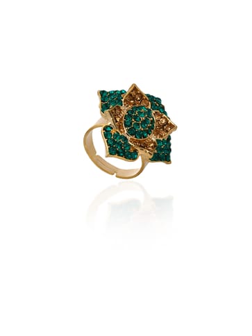 Fancy Finger Ring in Assorted color and Gold finish - CNB5445