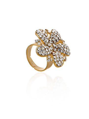 Fancy Finger Ring in Gold finish - CNB5551