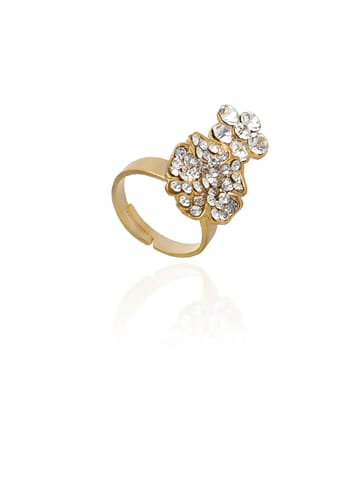 Fancy Finger Ring in Gold finish - CNB5573
