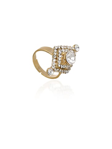 Fancy Finger Ring in Gold finish - CNB5571