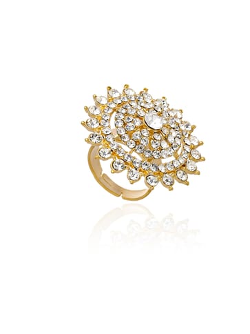 Fancy Finger Ring in Gold finish - CNB5575