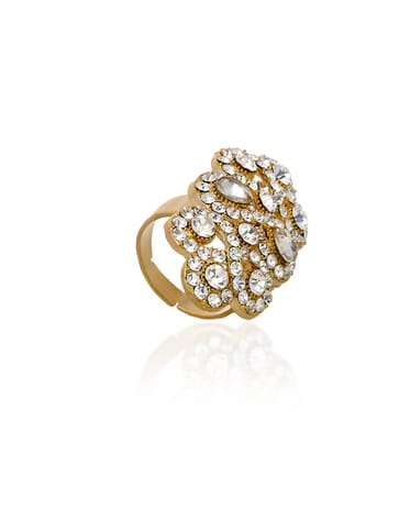 Fancy Finger Ring in Gold finish - CNB5585