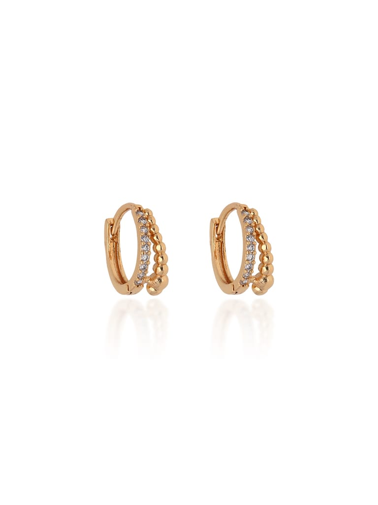 AD / CZ Bali / Hoops in Gold finish - CNB24657
