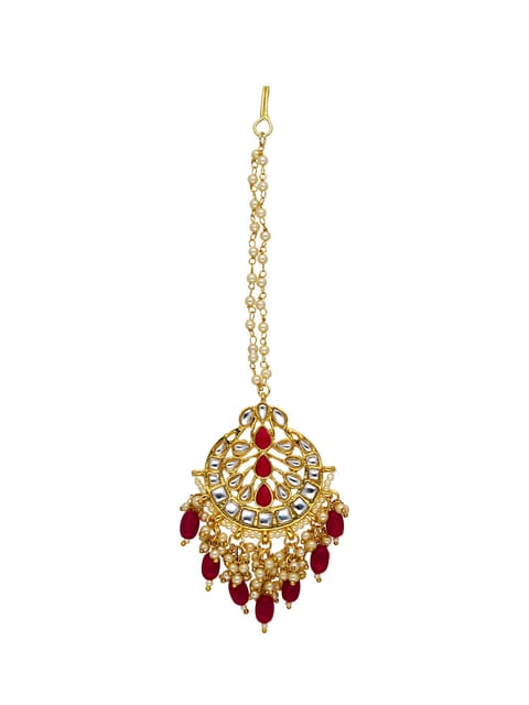Traditional Handcrafted Maang Tikka in Gold Finish - CNB947