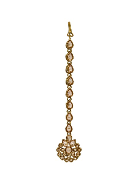 Reverse AD Maang Tikka in Oxidised Gold Finish - CNB962