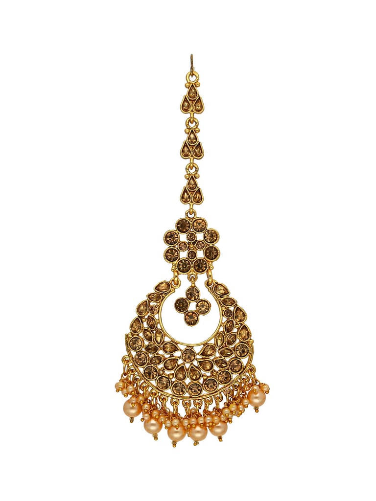 Traditional Maang Tikka in Gold finish - CNB6294