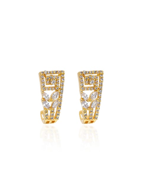 AD / CZ Bali type Earrings in Gold finish - AYC160GO