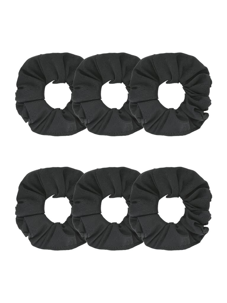 Plain Scrunchies in Black color - BHE5097