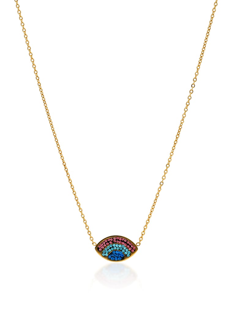 Western Pendant with Chain in Gold finish - CNB3887