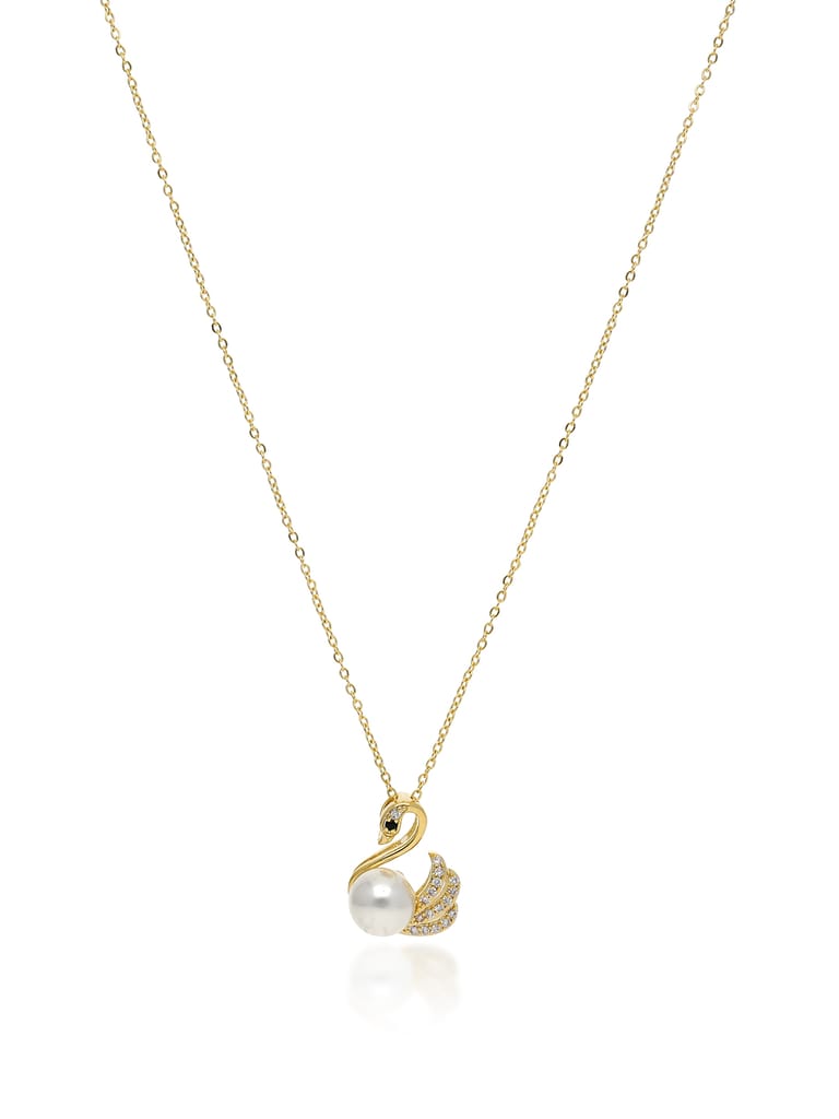 Western Pendant with Chain in Gold finish - CNB3949
