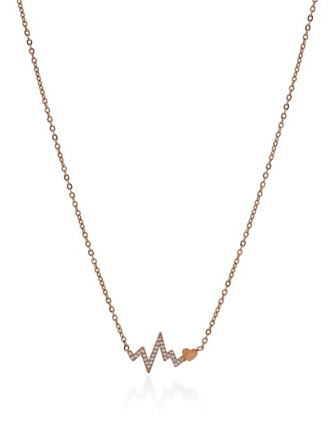 Western Pendant with Chain in Rose Gold finish - CNB4271