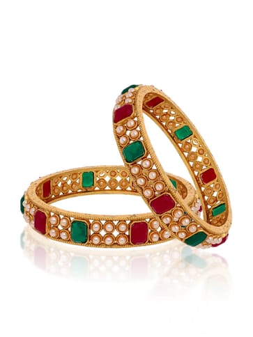 Antique Bangles in Gold finish - 1076