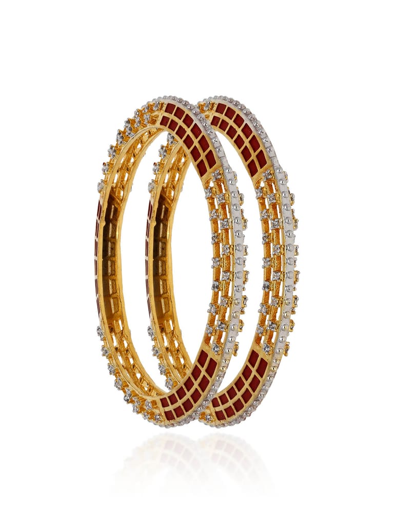 AD / CZ Bangles in Gold finish - ADNBG1