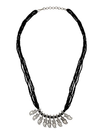 Long Necklace in Oxidised Silver finish - CNB9526