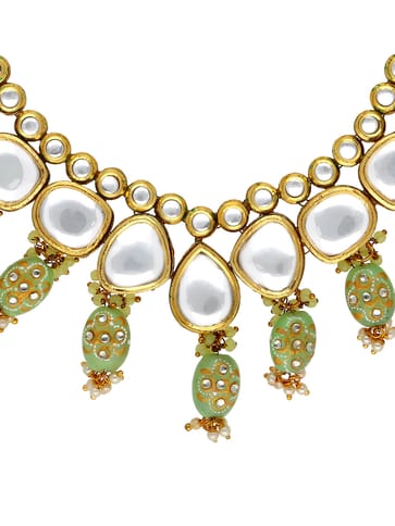 Kundan Necklace Set in Gold finish - CNB16195