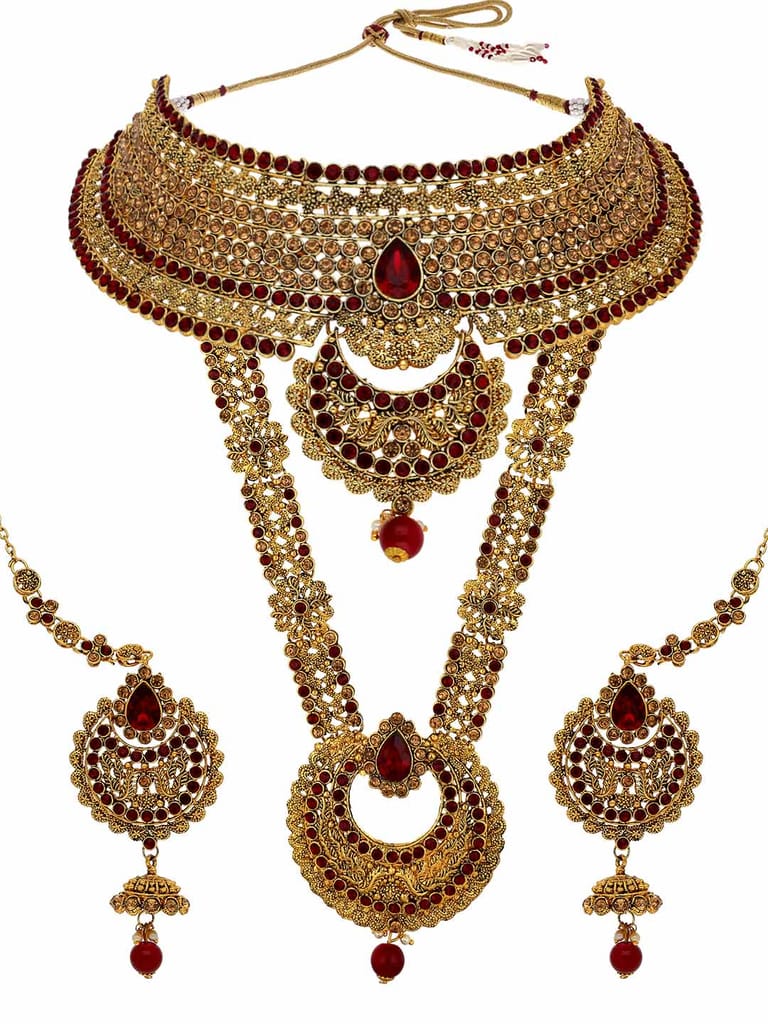 Traditional Bridal Set in Gold finish - CNB10275