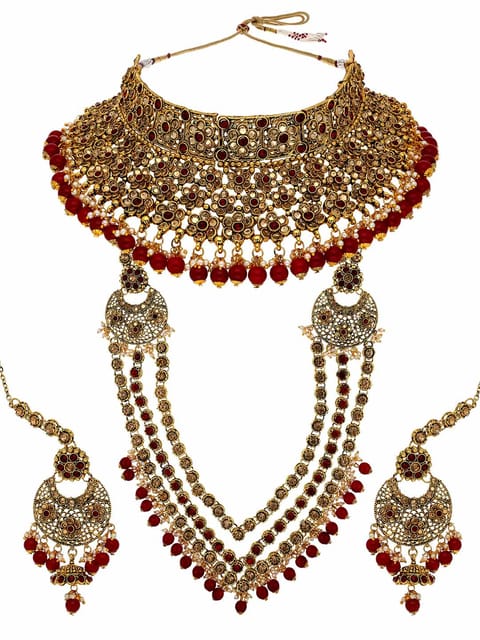 Traditional Bridal Set in Gold finish - CNB10279