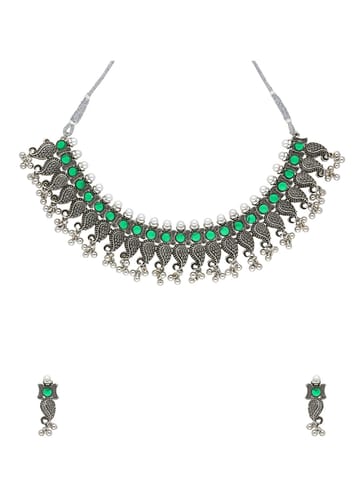 Necklace Set in Oxidised Silver finish - SHA4088