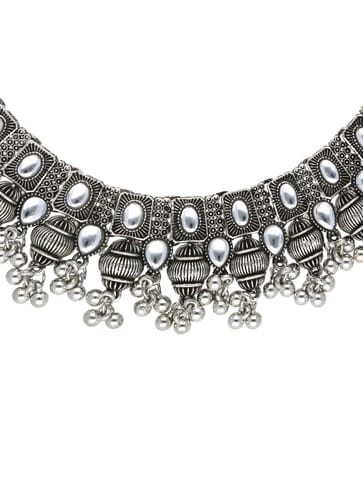 Necklace Set in Oxidised Silver finish - SHA4087
